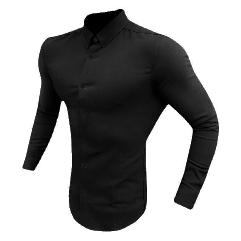Men's Slim Fit Long Sleeve Button-Down Shirt
