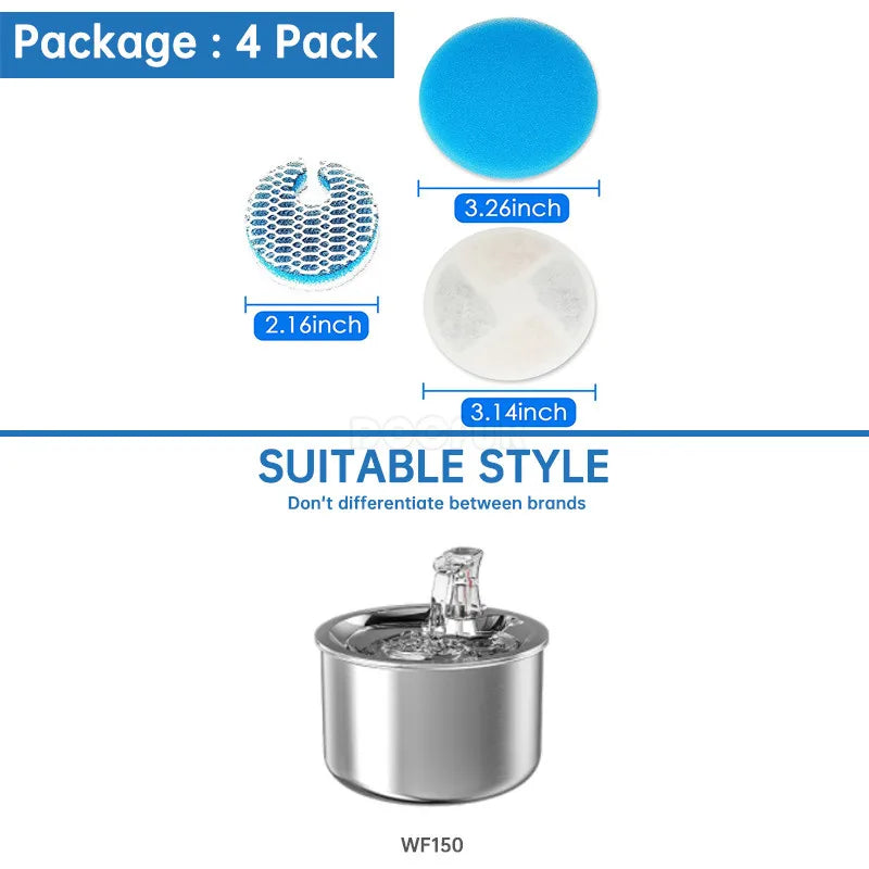Cat Water Fountain Filter Source Factory Wholesale Professional Pet Fountain Replaced Filter Accessories Cat Drinking Filters