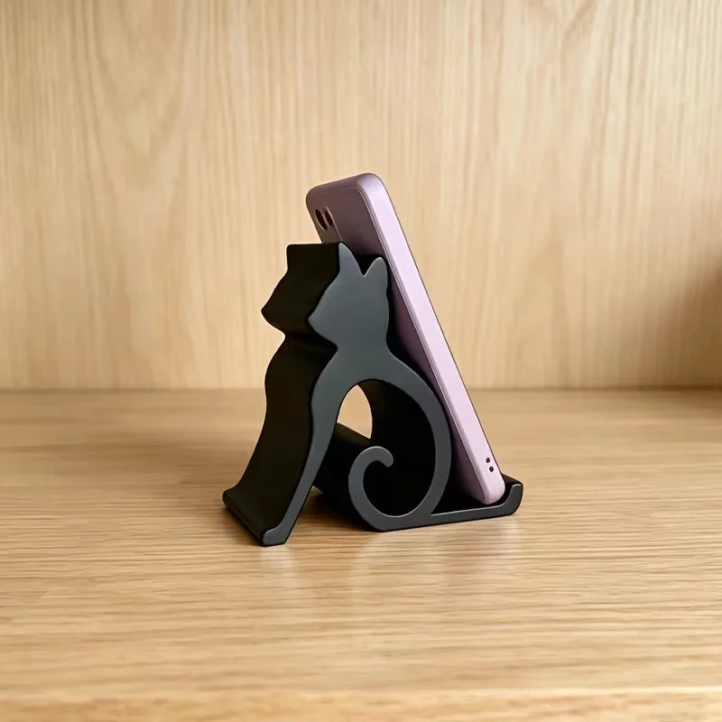Cute Cat Phone Holder Stand – Adjustable Mobile & Tablet Stand