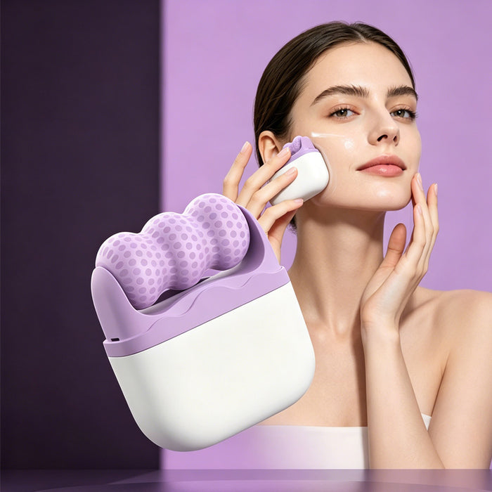 Ice Roller Facial Massage Set with Travel Case