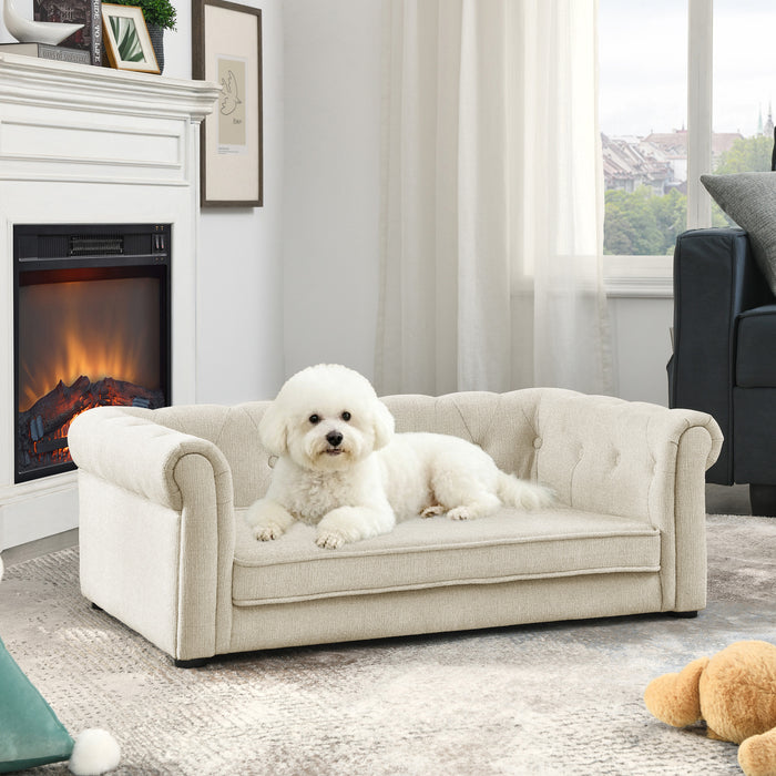 Elegant Raised Pet Sofa Bed for Medium & Large Dogs