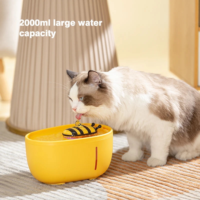 2L Cat Water Fountain – Automatic USB Pet Water Dispenser with Filter