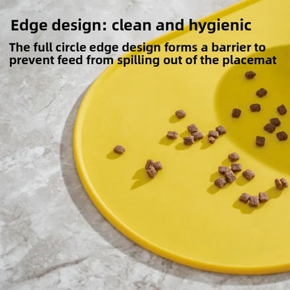 Cat Feeding Mat with Non-Slip Waterproof Design Pet Food Mat Compatible with Cat/Dog Bowls Multipet Households Dog Owners