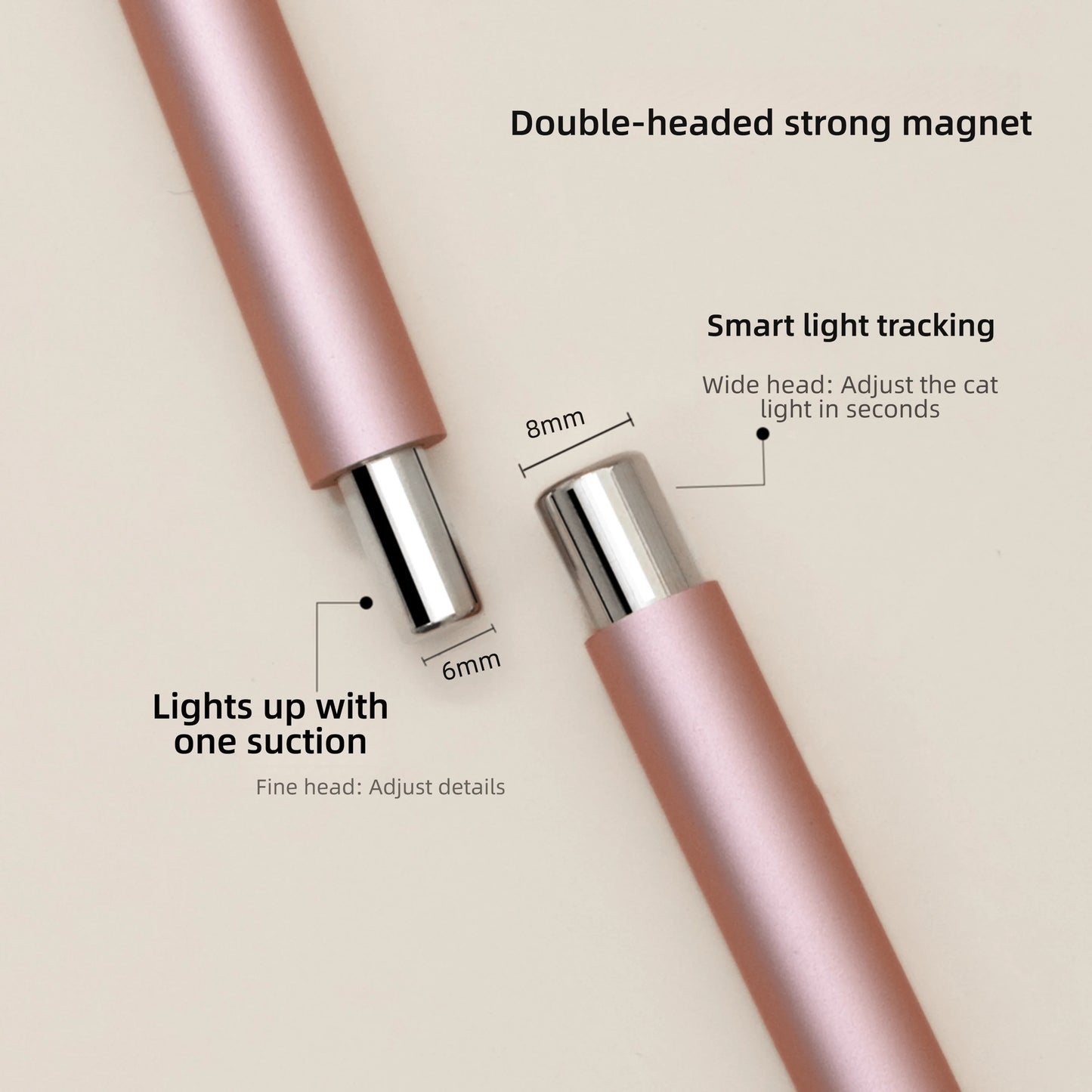 1Pcs Double Head Cat Eye Nail Magnetic Stick – Detachable Strong Magnet Manicure Tool