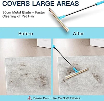 3Pcs Pet Hair Remover Set – Carpet Rake with Telescopic Handle for Dogs & Cats