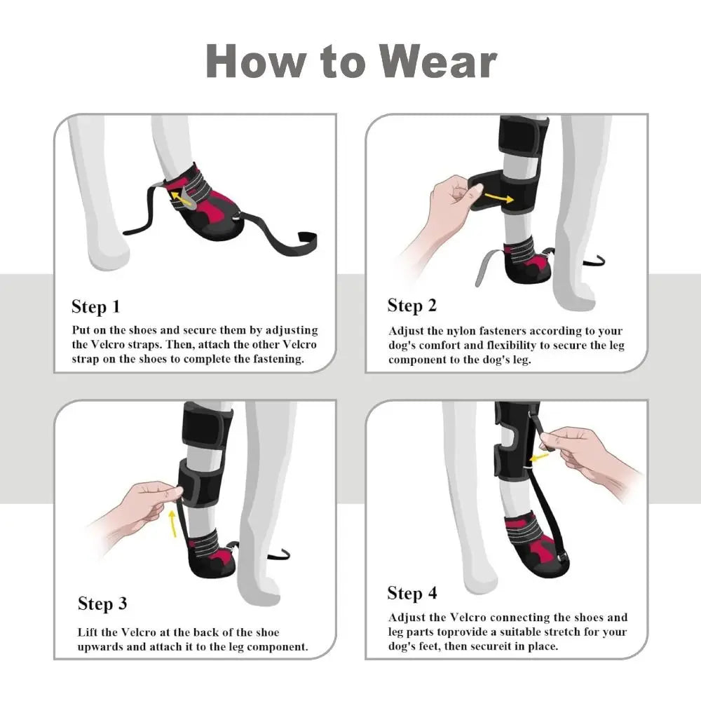 Corrective Dog Shoes – Anti-Slip Waterproof Paw Protection Boots