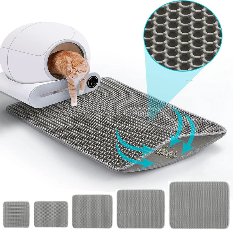 Waterproof Double-Layer Cat Litter Mat – Non-Slip, Easy-Clean Litter Trapping Mat