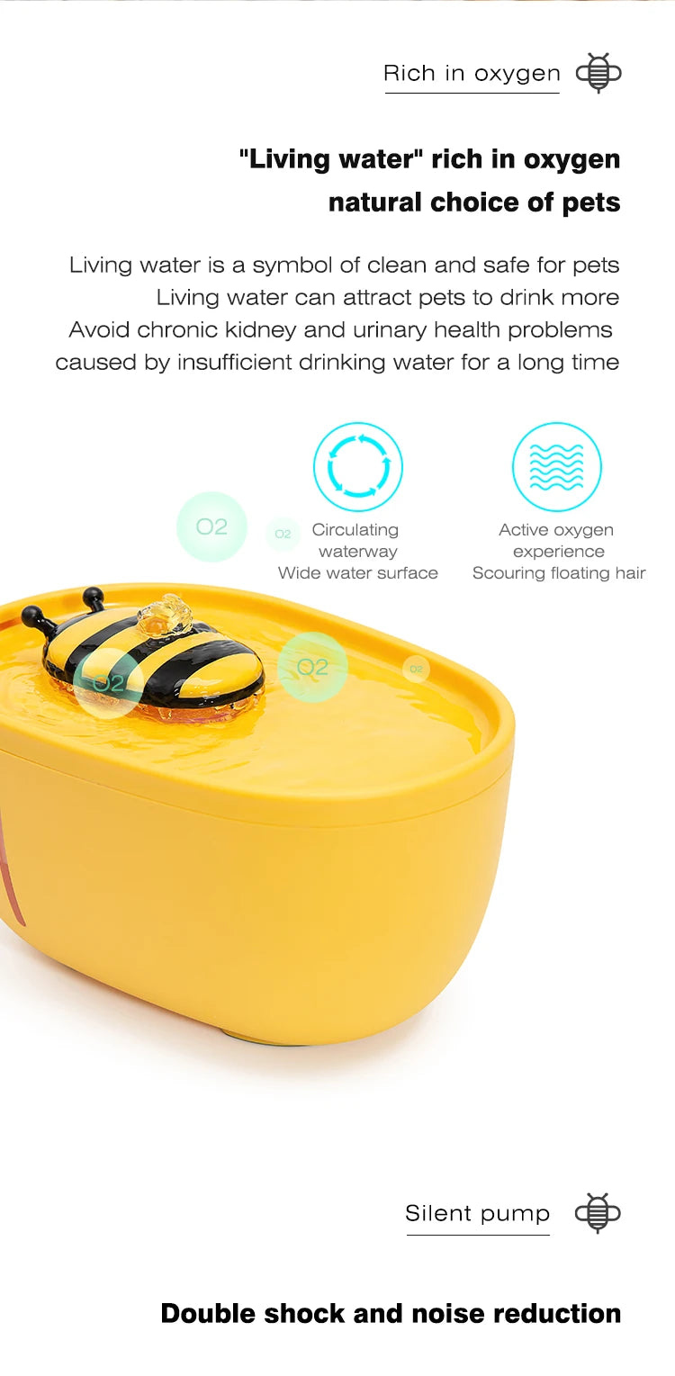 2L Cat Water Fountain – Automatic USB Pet Water Dispenser with Filter