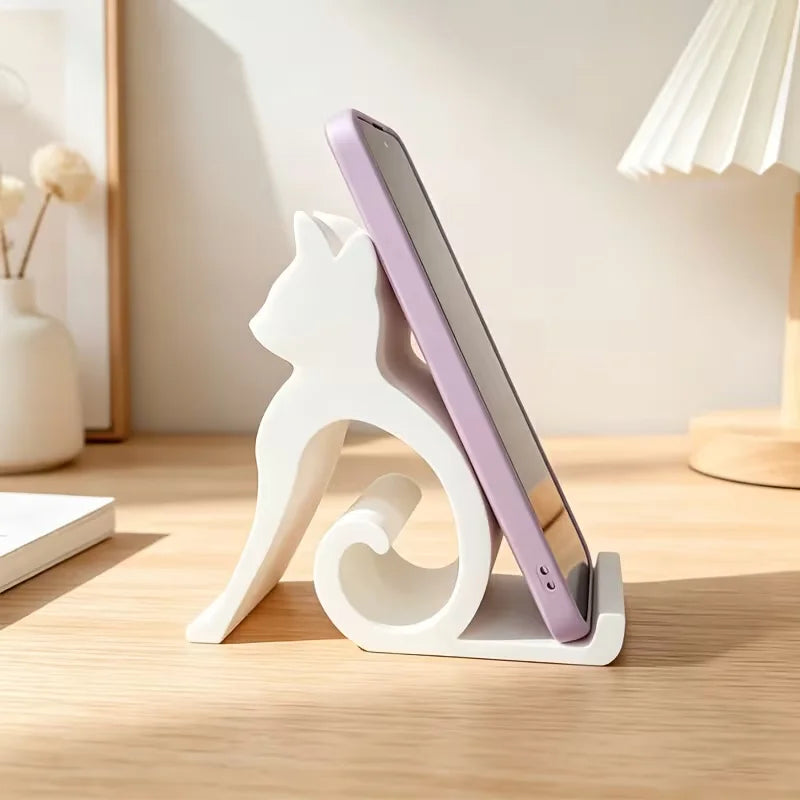 Cute Cat Phone Holder Stand – Adjustable Mobile & Tablet Stand