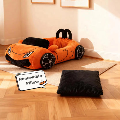 Cute Cat Bed – Soft Cozy Washable Pet Bed with Pillow for Cats & Small Dogs
