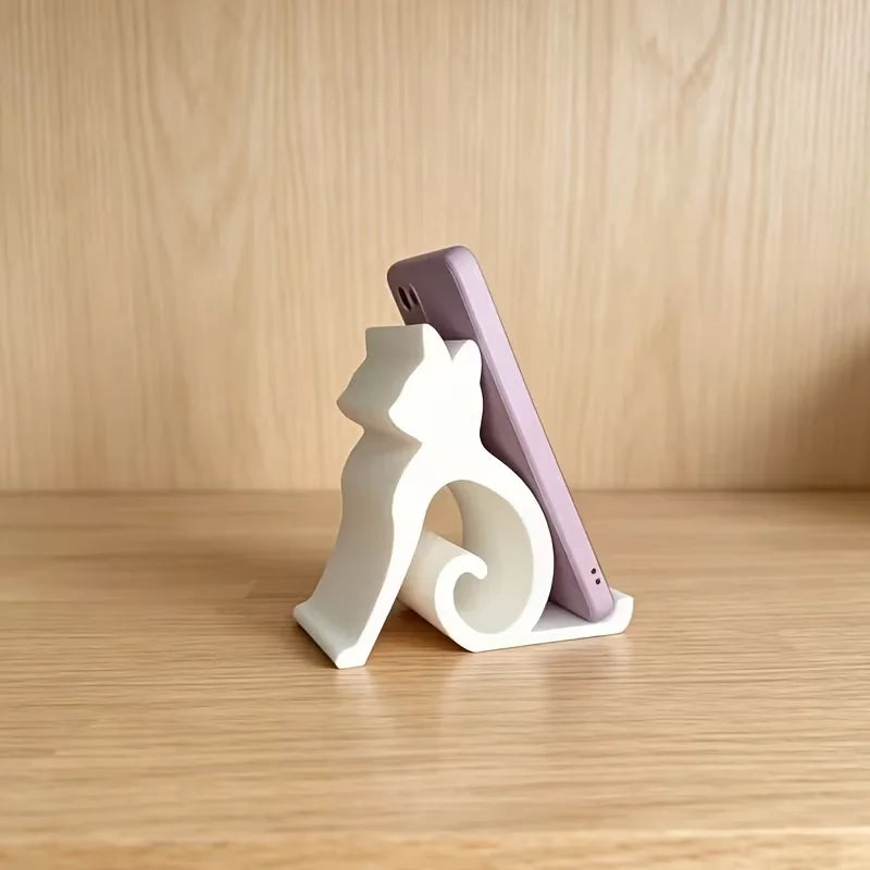 Cute Cat Phone Holder Stand – Adjustable Mobile & Tablet Stand