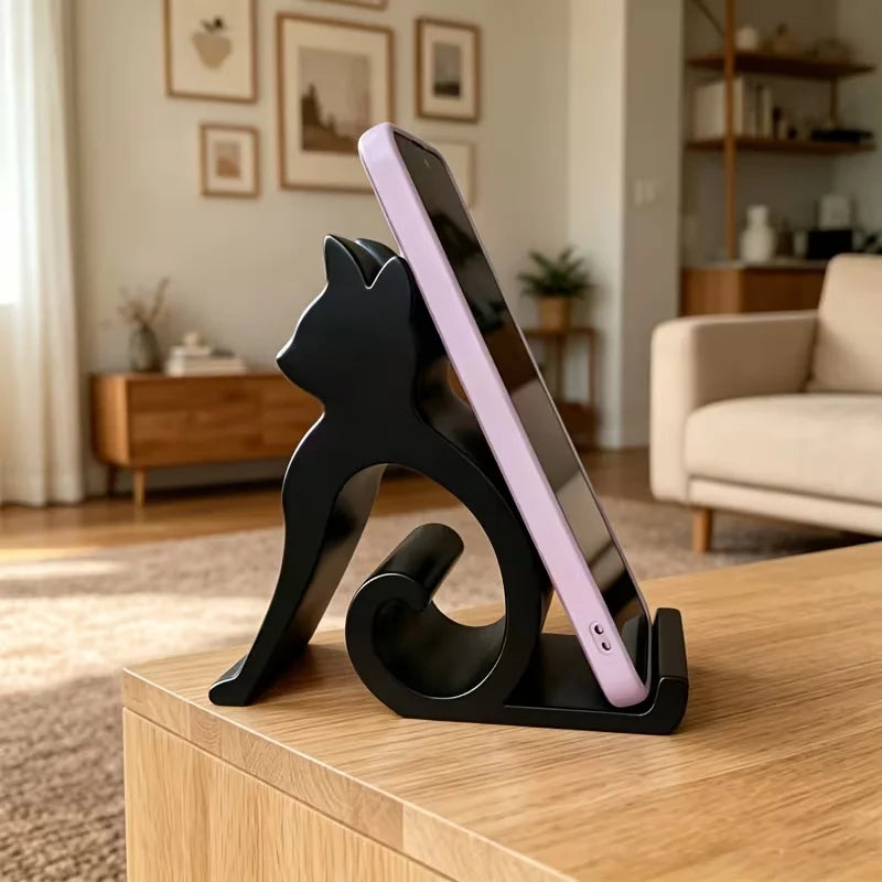 Cute Cat Phone Holder Stand – Adjustable Mobile & Tablet Stand