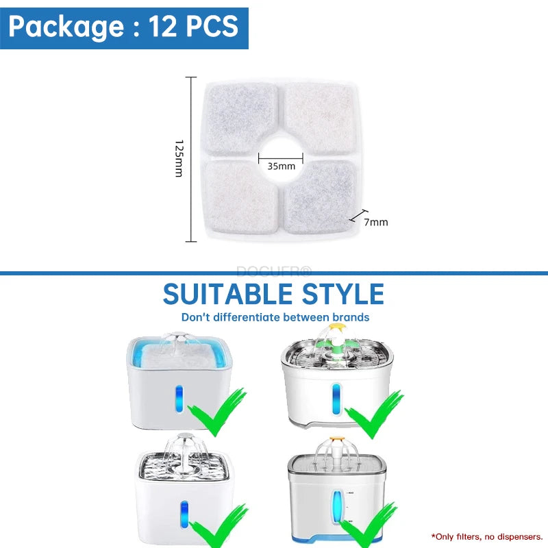 Cat Water Fountain Filter Source Factory Wholesale Professional Pet Fountain Replaced Filter Accessories Cat Drinking Filters