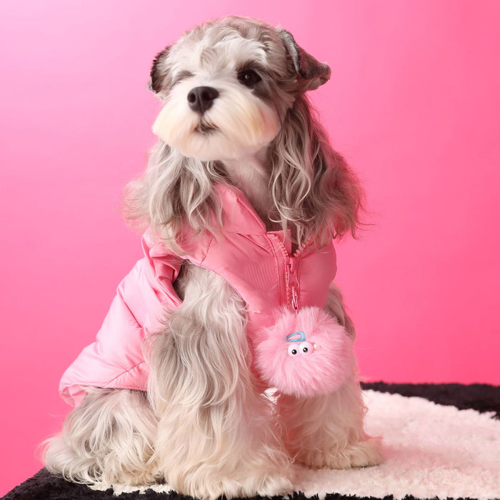 Removable Fur Trim Winter Pet Down Vest