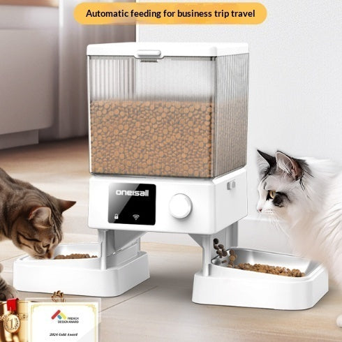 Automatic Dual-Bowl Smart Cat Feeder with App Control