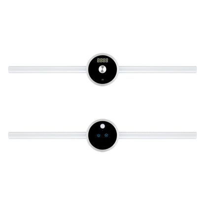 Smart LED Cabinet Light with a slim white plastic light bar and round black center display, button and sensor